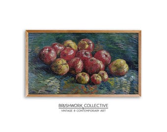 Arte para TV Samsung Frame | Pintura de Maçãs | Arte de Parede com Frutas e Natureza Morta | Download Digital | 246LSVTM