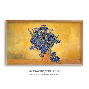 Samsung Rahmen TV Kunst | Impressionistische Irismalerei | Vintage Stillleben Iris Blumen Wand Kunst | Digitaler Download | 251LSVTT