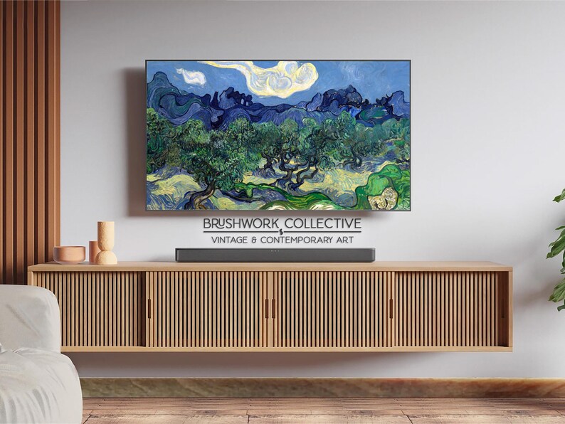 Samsung Frame TV Art Olive Trees Art Olive Tree Impressionist Wall Art