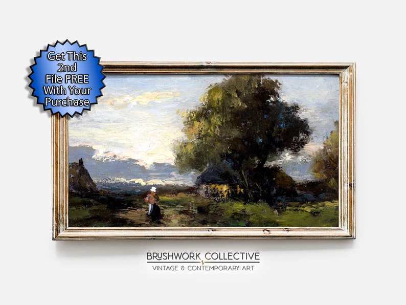 Samsung Frame TV Art Olive Trees Art Olive Tree Impressionist Wall Art