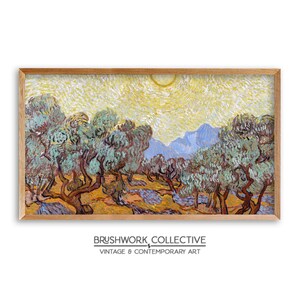 Samsung Frame TV Art | Olive Trees Painting | Impressionist Olive Tree Wall Art | Digital Download | 187LSVTM