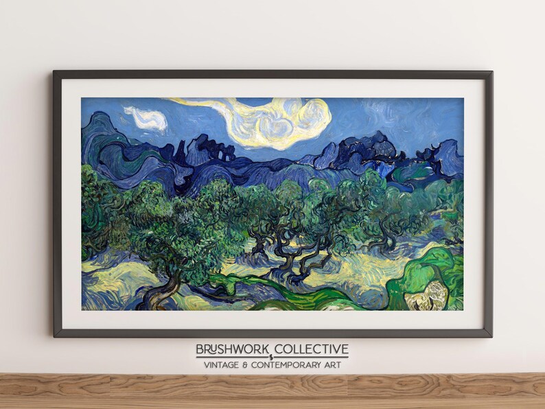 Samsung Frame TV Art Olive Trees Art Olive Tree Impressionist Wall Art