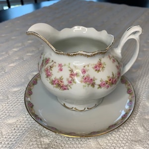 Antique creamer and saucer porcelain MZ Royal Austria