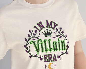 In My Villain Era TShirt  Villain Script Floral Design Gift for Bestie Coworker Family Friends Funny Shirt Era Tee Villain Top