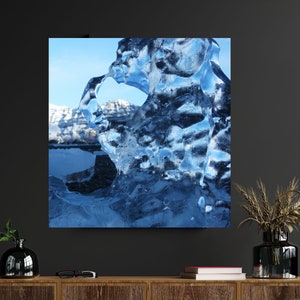 Glacial Ice View of Snowy Mountaintop Digital Photo Color image 3