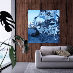 Glacial Ice View of Snowy Mountaintop Digital Photo Color image 5