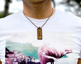 Wood Necklace Pendant | 3D Printed Necklace | Custom Necklace | Personalized Necklace | Handmade Necklace | Gift for her | Gift for him