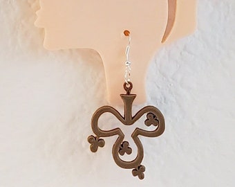 Wood Earrings | Club Earrings | 3D Printed Earrings | Handmade Earrings | Gift for her | Handmade Jewelry | gift for mom | Mother's day gift