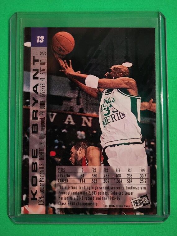 kobe bryant jersey basketball card