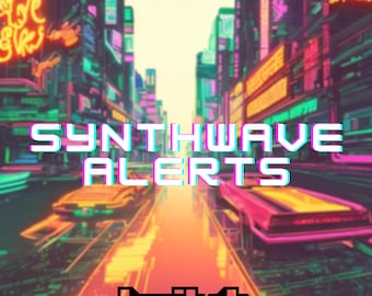 Paquete de alertas de Synthwave para Twitch