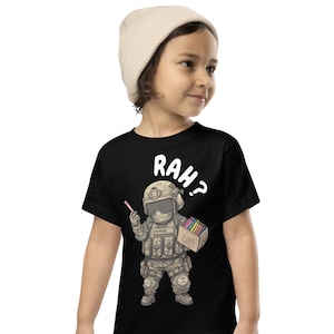 Funny Toddler Shirt for Military Families Marine Corps Crayon Eater Design Cute Baby Outfit for Military Kids USMC Inspired Toddler Tee
