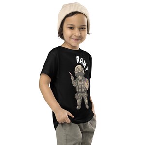 Funny Toddler Shirt for Military Families Marine Corps Crayon Eater Design Cute Baby Outfit for Military Kids USMC Inspired Toddler Tee