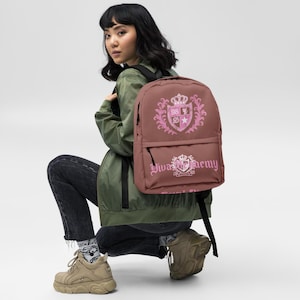 Diva University™ Y2K Mini Backpack – Pink Aesthetic Girl Backpack, Adjustable Shoulder Bag, Cute Festival Rave Bag, Teen Gift Purse