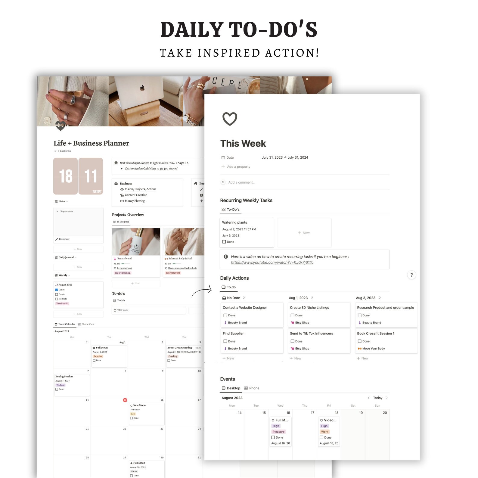2024 All in One Notion Template, Entrepreneur Dashboard, Ultimate Life ...