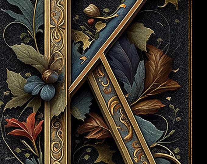 Illuminated Manuscript | Letter R Initial With Classic Flourish ...