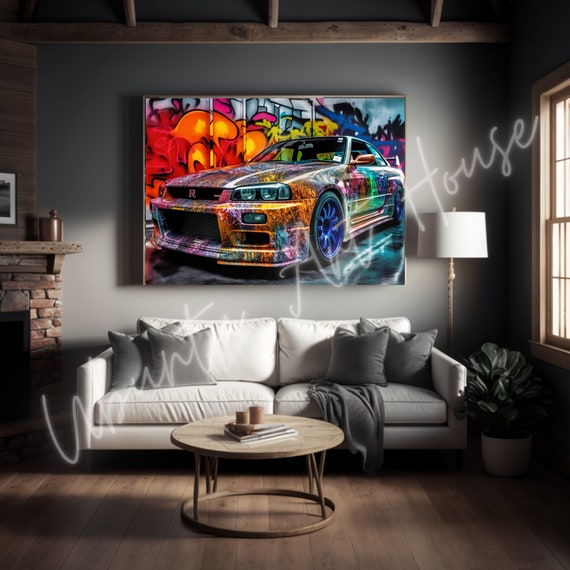 Nissan Skyline GTR R34 Wall Art Printable - Bundle (5 Pics) - Etsy