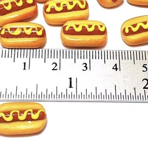 5pc Miniature Mustard Hotdog Lot 1;6-1;12 Scale