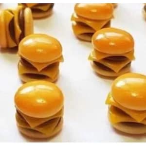 5pc Miniature Double Cheeseburgers McDonalds Lot 1;6-1;12 Scale