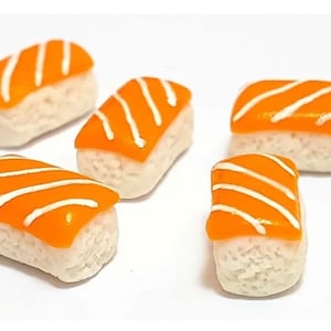 5pc Miniature Sushi Fish Rice Cakes Lot 1;6-1;12 Scale