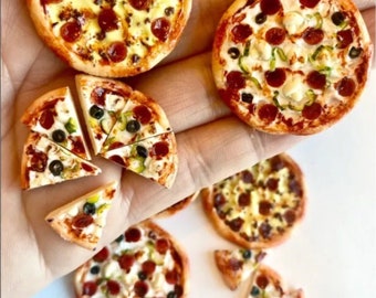 最適な価格 Pie Pizza Pepperoni Miniature 8pc Slices Scale 1;6-1;12 Lot 小物入れ