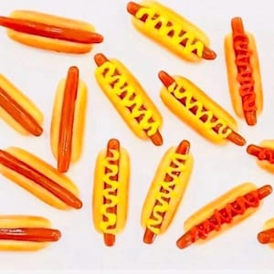 3pc Miniature Hotdog Footlongs Mixed Lot 1;6-1;12 Scale