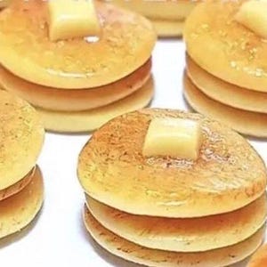 4pc Miniature Triple Stacked Pancakes w/ Butter Lot 1;6-1;12 Scale
