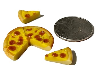 8pc Miniature Thick Pan Pepperoni Pizza Pie Slice Lot 1;6-1;12 Scale