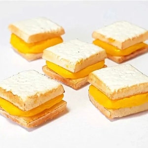 5pc Miniature Cheese Sandwich Lot 1;6-1;12 Scale