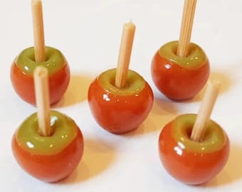 5-delige miniatuur Halloween-karamelappels effen Lot 1:6-1;12 schaal