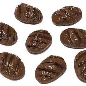 5pc Miniature BBQ Grilled Steaks Well Done Lot 1;6-1;12 Scale