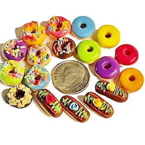 8 pezzi Ciambelle in miniatura/Eclairs Lotto misto Scala 1;6-1;12