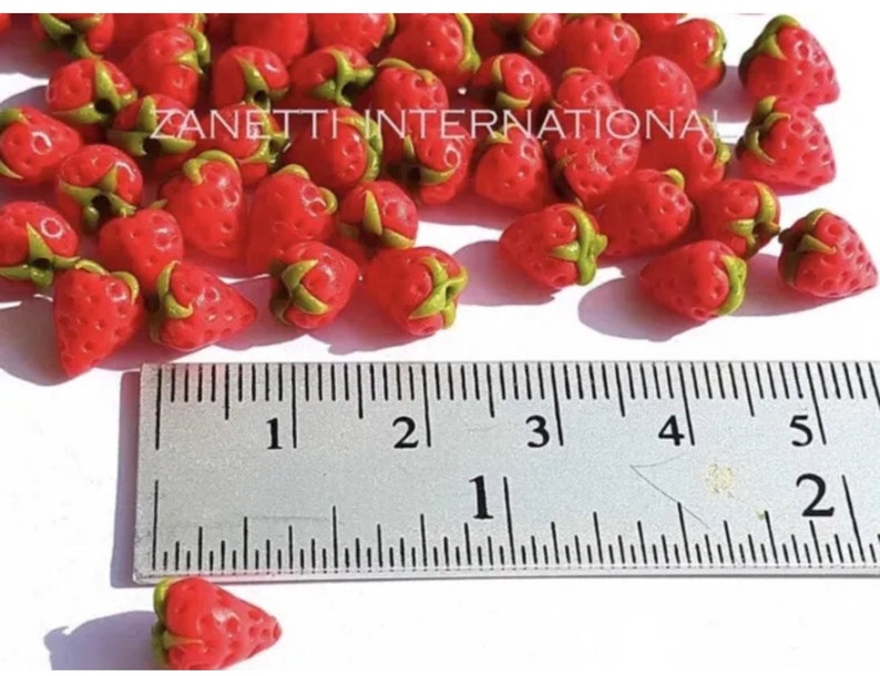 5pc Miniature Strawberry Fruit Lg Lot 16-112 Scale image 7