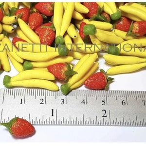 5pc Miniature Strawberry Fruit Lg Lot 16-112 Scale image 5