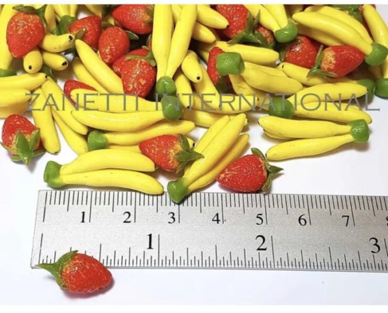 5pc Miniature Strawberry Fruit Lg Lot 16-112 Scale image 5