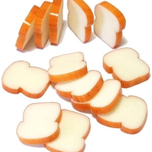 5pc Miniature White Bread Loaf Slices 16-112 Scale image 2