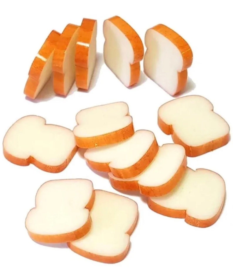 5pc Miniature White Bread Loaf Slices 16-112 Scale image 2