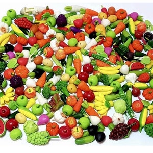 20pc Miniature Assorted Fruit and Mixed Vegetable Grocery Lot 1;6-1;12 Scale