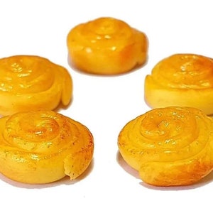 6pc Miniature Cinnabon Cinnamon Bun Rolls Lot 1;6-1;12 Scale