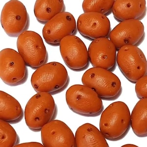 6pc Miniature Brown Potatoes Lot 1;6-1;12 Scale