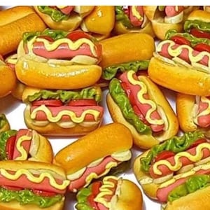 5pc Miniature Loaded Hotdog Lot 1;6-1;12 Scale