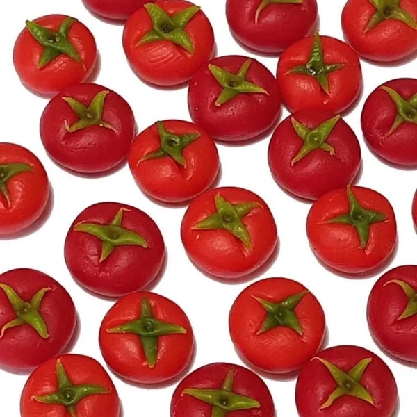6pc Miniature Plump Red Mix Tomato Lot 1;6-1;12 Scale