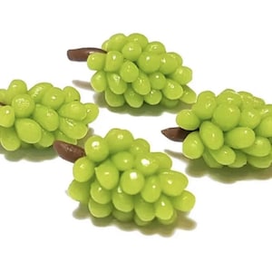 4pc Miniature Green Grapes Bunches Lot 1;12 Scale