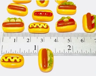 6 pc Miniature Assorted Hotdog Lot 1;6-1;12 Scale