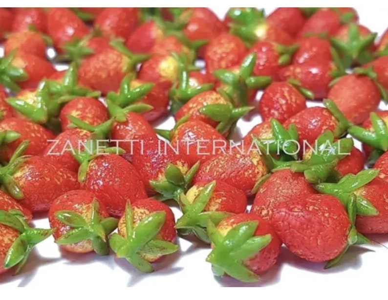 5pc Miniature Strawberry Fruit Lg Lot 16-112 Scale image 3