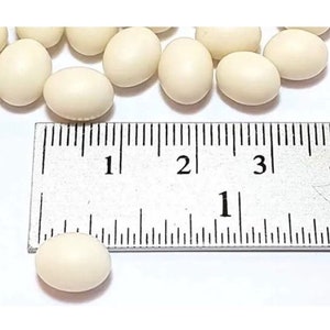 8pc Miniature White Eggs Whole Lot 1;6-1;12 Scale