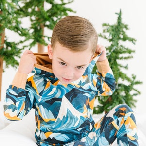 Bamboo Jogger Set: Rocky Mountains Print, Soft Viscose Outfit