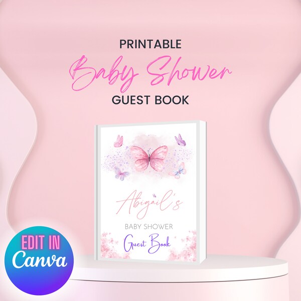 Butterfly Guest Book Etsy