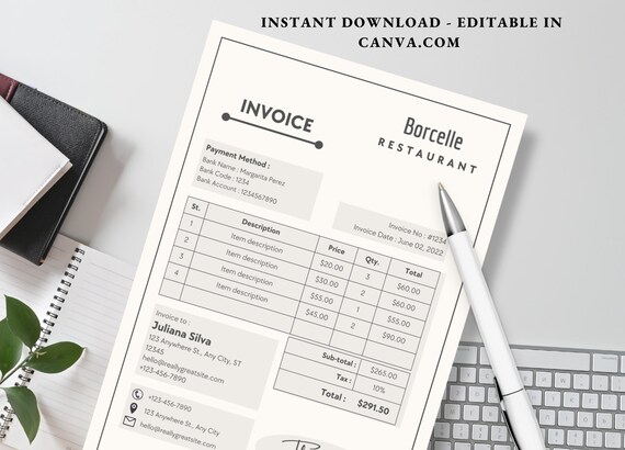 White Minimal And Elegant Company Business Invoice Template, Modern Professional Resume Template CV Template Clean Simple Resume Template