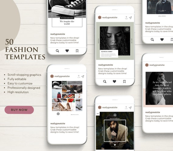 Fashion editable Instagram templates puzzle in canva | for you personally, blogger, influencer and small business