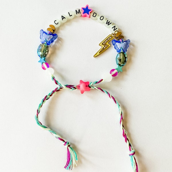 Taylor Swift Eras Tour Friendship Bracelet CALM DOWN Assorted Colors